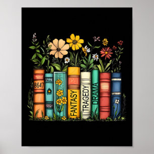 Poster Fantasy Drama Tragedy Book Floral Sutil Anti-trum