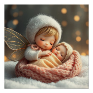 Pôster Fantasy Fairy Made Baby Art