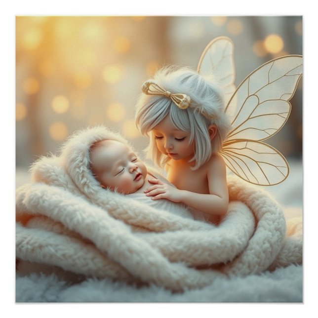 Pôster Fantasy Fairy Made Baby Art (Frente)