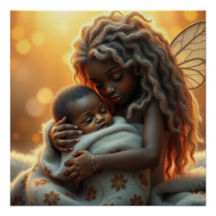 Pôster Fantasy Fairy Made Baby Art