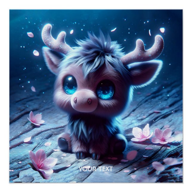 Pôster Fantasy Feliz Bebê Moose (Frente)