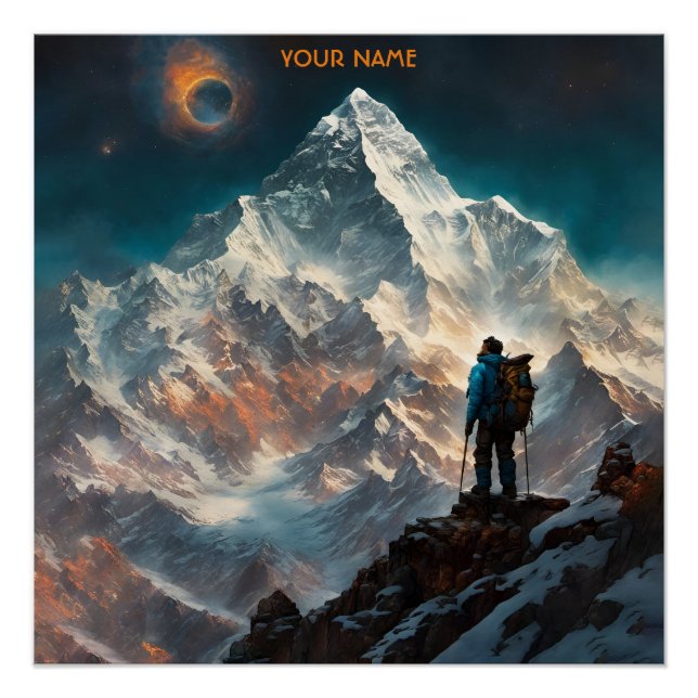 Pôster Fantasy - Flores Vivas Fusíveis Everest Alpinista (Frente)