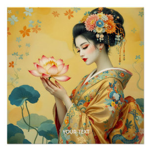 Pôster Fantasy Flower Japonesa