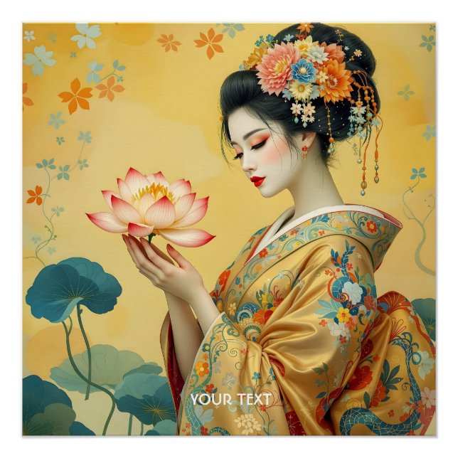 Pôster Fantasy Flower Japonesa (Frente)