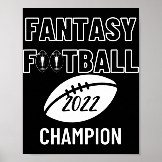 Poster Fantasy Football League Champion Winner 2022  Foot (Frente)