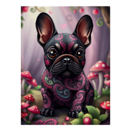Pôster Fantasy French Bulldog Puppy Art