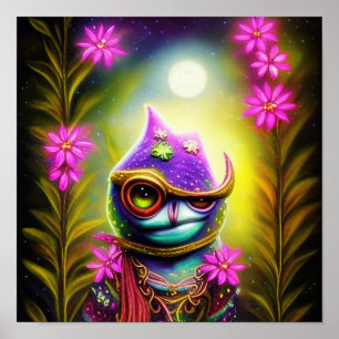 Poster Fantasy frog with hat
