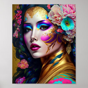 Poster Fantasy Glam Mulher Pop Art