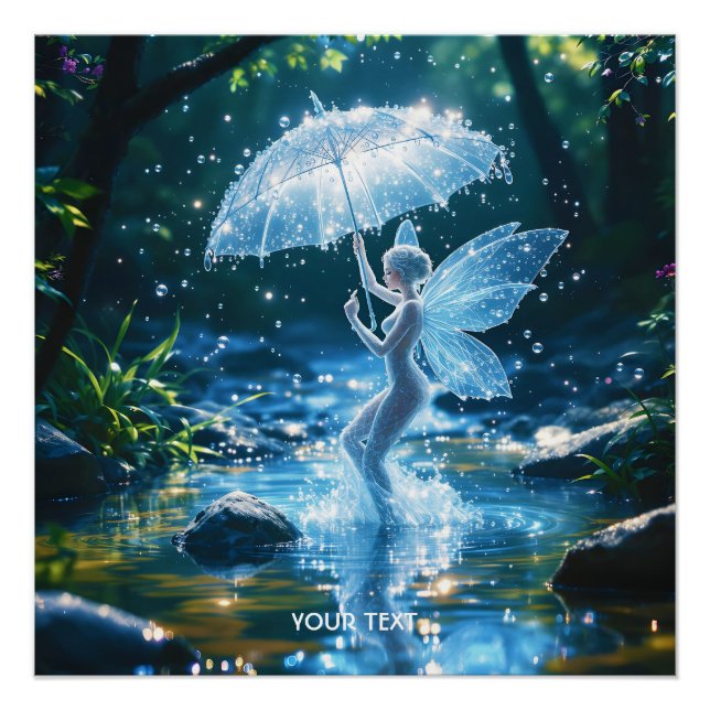Pôster Fantasy, Goma-chuva de Água para Menina (Frente)
