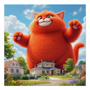Pôster Fantasy - Grande Gato Laranja