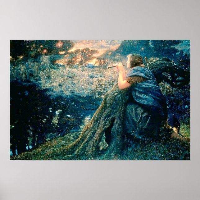 Poster "Fantasy in Twilight" por Edward Robert Hughes (Frente)