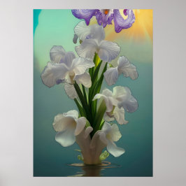 Poster Fantasy Large White Iris