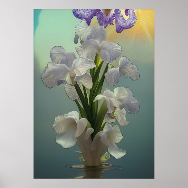 Poster Fantasy Large White Iris (Frente)
