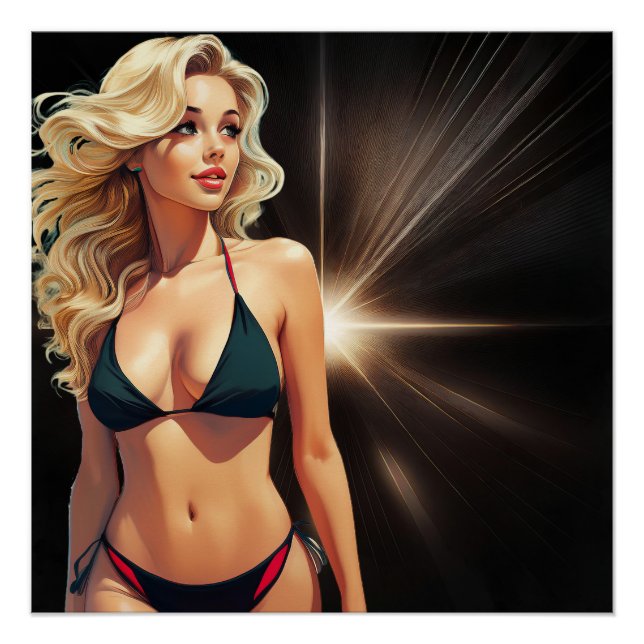 Pôster Fantasy Life - Blonde Beach Babe (Frente)