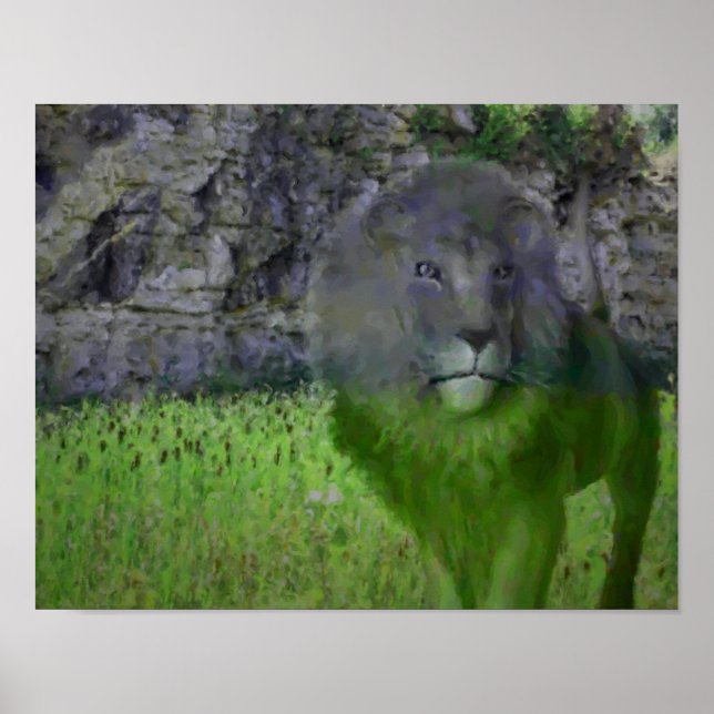 Poster Fantasy Lion Animal Art Fotografia (Frente)