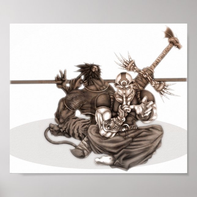 Poster Fantasy Manga Warriors (Frente)