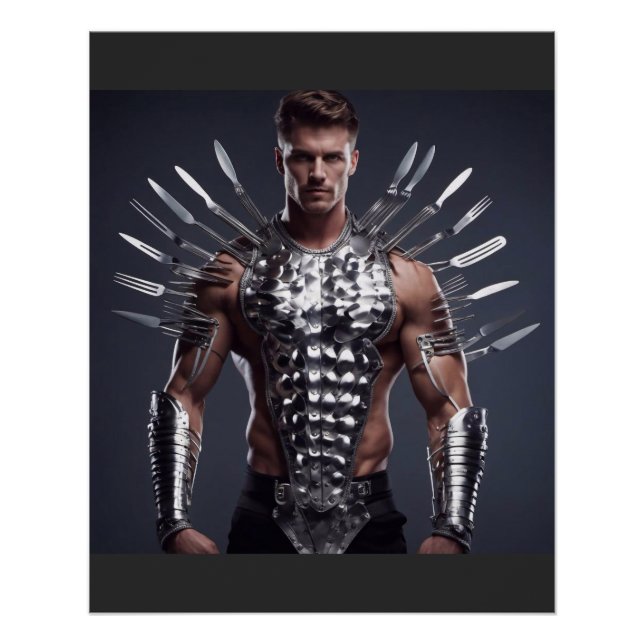 Pôster Fantasy Metalic Spoon e Fork Clothing (Frente)