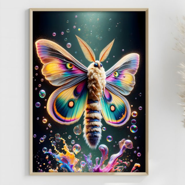Poster Fantasy Moth Colorful Vibrant Mutant (Criador carregado)