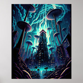 Poster Fantasy Mushroom