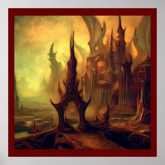 Poster Fantasy Painting 10 - Templo de Mau (Frente)