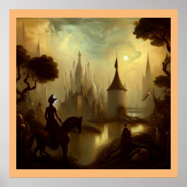 Poster Fantasy Painting 8 - Cavaleiro de Horseback (Frente)