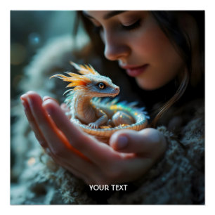 Pôster Fantasy - Pequeno Dragão Bebê