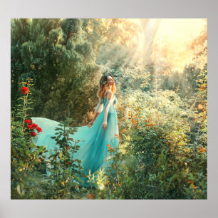 Poster Fantasy Princess: Summer Nature Vintage.