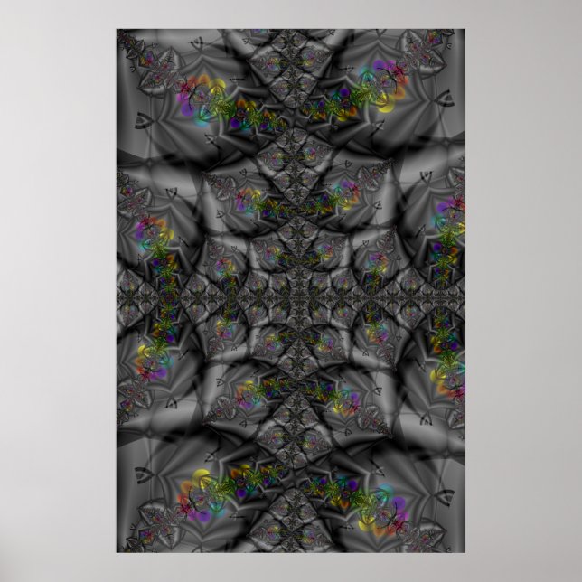 Poster Fantasy | Rainbow Fractal Art (Frente)