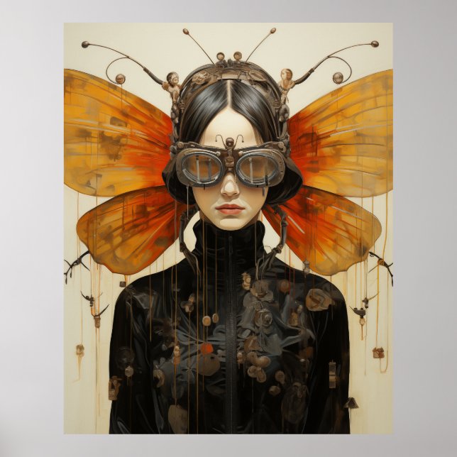 Poster Fantasy Scifi Insect Mulher (Frente)