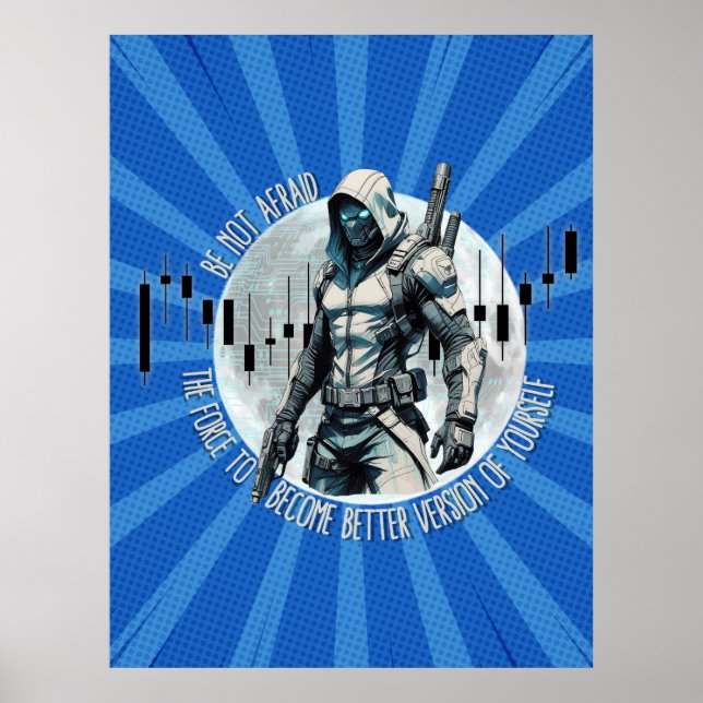 Poster Fantasy trade design | Cyberpunk | Self growth (Frente)