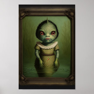 Poster Fantasy Water Shape Lagoon Lady Creature