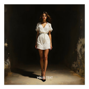 Pôster Fantasy White Vress Girl