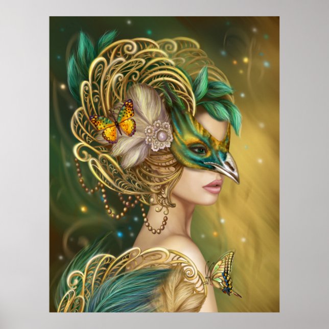 Poster Fantasy Woman bird. (Frente)