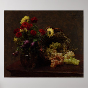 Poster Fantin-Latour - Flores E Uvas