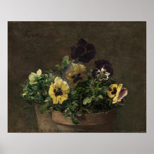 Poster Fantin-Latour - Pensées em vaso (Frente)