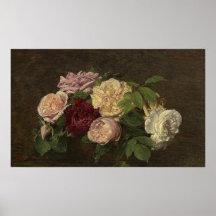Poster Fantin-Latour - Rosas De Nice Na Mesa A