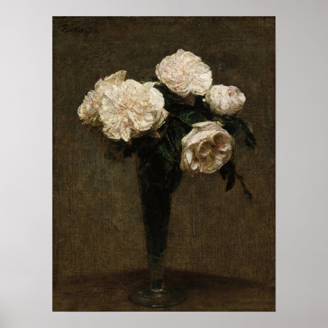 Poster Fantin-Latour - Rosas Em Um Vaso (Frente)