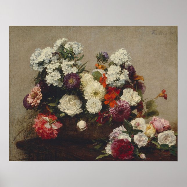 Poster Fantin-Latour - Still Life With Flowers (Frente)
