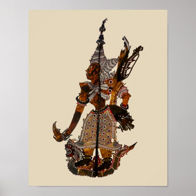 Pôster Fantoche Malaio Anítico de Sombra Lakshmana (Frente)