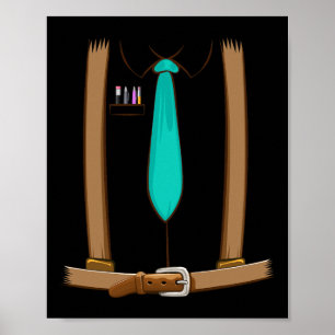 Poster Fantoches de nerd do Halloween Bonito Dork Geek Fi