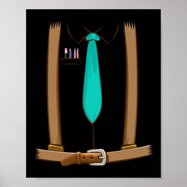 Poster Fantoches de nerd do Halloween Bonito Dork Geek Fi (Frente)