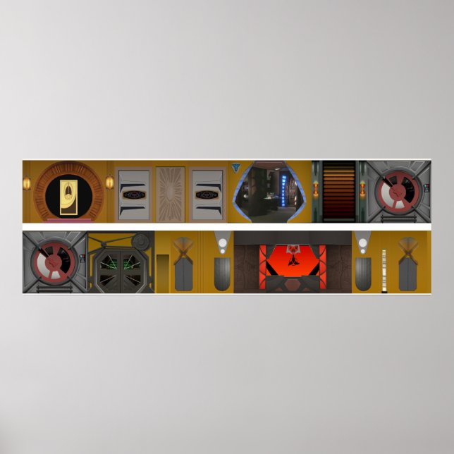 Poster Far Space Station Promenade Diorama background (Frente)