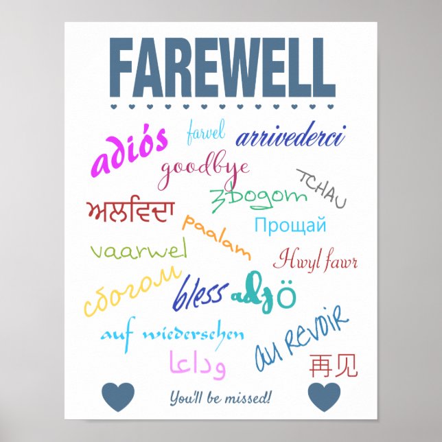 Poster Farewell Goodbye Party (Frente)