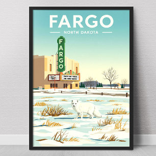 Poster Fargo Dakota do Norte Vintage