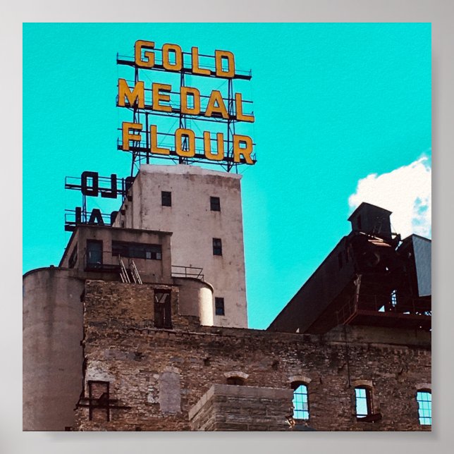 Poster farinha de medalha de ouro (Frente)