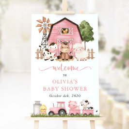 Poster Farm Animals, Cute Animals, Baby Shower Welcome