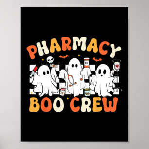 Poster Farmacêutica Retro Boo Crew Farmacêutica Ghost Tec