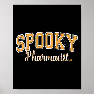 Poster Farmacêutica Soky Halloween Sder Varsity Orange Le