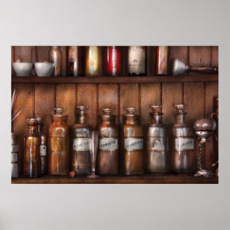 Poster Farmacêutico - No Laboratório de um Farmacêutico