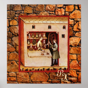 Pôster FARMÁCIA ANTIGA, farmacêutico, medicina, drograr